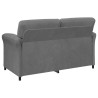 Sofa 2 places Gris foncé 158 x 83 x 95 cm Velours 631102631102