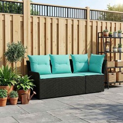 Sofa de jardin avec accoudoirs et sofa d'angle 2 Pièce Rotin PE 631106631106