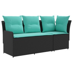 Sofa de jardin avec accoudoirs et sofa d'angle 2 Pièce Rotin PE 631106631106