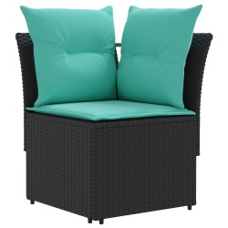 Sofa de jardin avec accoudoirs et sofa d'angle 2 Pièce Rotin PE 631106631106