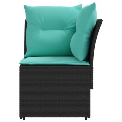 Sofa de jardin avec accoudoirs et sofa d'angle 2 Pièce Rotin PE 631106631106