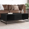 Table basse noir 100x57x35 cm bois d'ingénierie et métal 631109631109