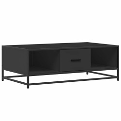 Table basse noir 100x57x35 cm bois d'ingénierie et métal 631109631109