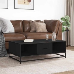 Table basse noir 100x57x35 cm bois d'ingénierie et métal 631109631109