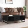 Table basse noir 100x57x35 cm bois d'ingénierie et métal 631109631109