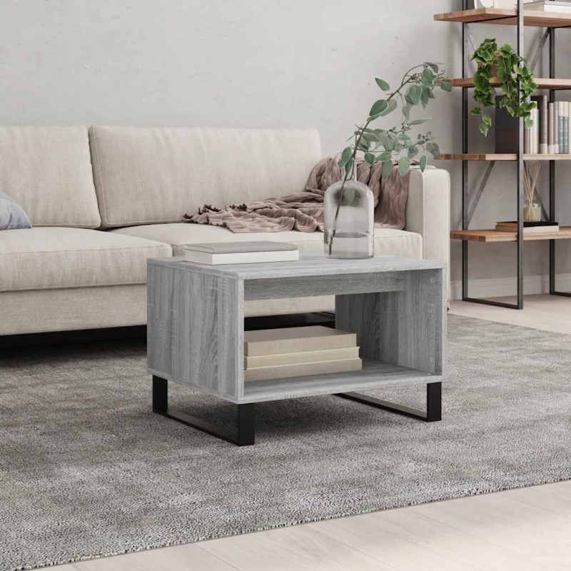 Table basse sonoma gris 60x50x40 cm bois d'ingénierie 631110631110