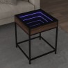 Table basse avec LED Infinity chêne marron 40x40x51 cm 631113631113