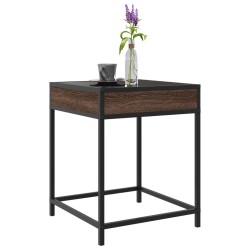 Table basse avec LED Infinity chêne marron 40x40x51 cm 631113631113