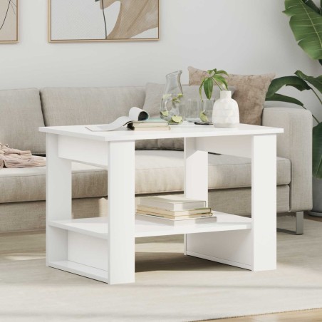 Table basse Blanc 72 x 50 x 50 cm Bois d'ingénierie 631114631114