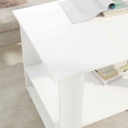 Table basse Blanc 72 x 50 x 50 cm Bois d'ingénierie 631114631114