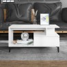 Table basse Blanc 90x49x45 cm Bois d'ingénierie 631115631115
