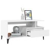 Table basse Blanc 90x49x45 cm Bois d'ingénierie 631115631115