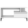 Table basse Blanc 90x49x45 cm Bois d'ingénierie 631115631115