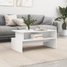 Table basse blanc 90x55x42,5 cm bois d'ingénierie 631116631116