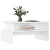 Table basse blanc 90x55x42,5 cm bois d'ingénierie 631116631116