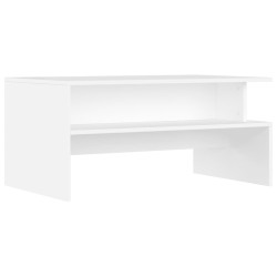 Table basse blanc 90x55x42,5 cm bois d'ingénierie 631116631116