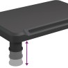 Support de moniteur Noir 38x24x10,5 cm 631121631121