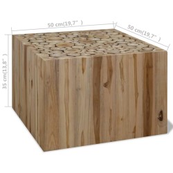 Table basse Teck authentique 50x50x35 cm 631122631122