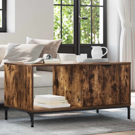 Table basse Chêne fumé 90 x 49 x 46 cm Bois d'ingénierie 631123631123