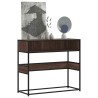 Table console chêne marron 90x35x80 cm bois d'ingénierie 631124631124