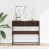 Table console chêne marron 90x35x80 cm bois d'ingénierie 631124631124