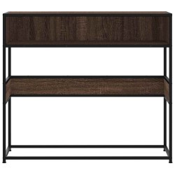 Table console chêne marron 90x35x80 cm bois d'ingénierie 631124631124