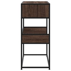 Table console chêne marron 90x35x80 cm bois d'ingénierie 631124631124