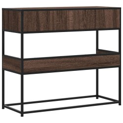 Table console chêne marron 90x35x80 cm bois d'ingénierie 631124631124
