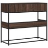 Table console chêne marron 90x35x80 cm bois d'ingénierie 631124631124