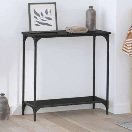 Table console Chêne noir 75 x 30.5 x 75 cm Bois d'ingénierie 631125631125