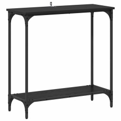 Table console Chêne noir 75 x 30.5 x 75 cm Bois d'ingénierie 631125631125