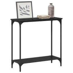 Table console Chêne noir 75 x 30.5 x 75 cm Bois d'ingénierie 631125631125