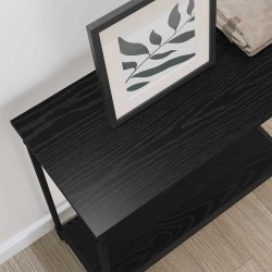 Table console Chêne noir 75 x 30.5 x 75 cm Bois d'ingénierie 631125631125