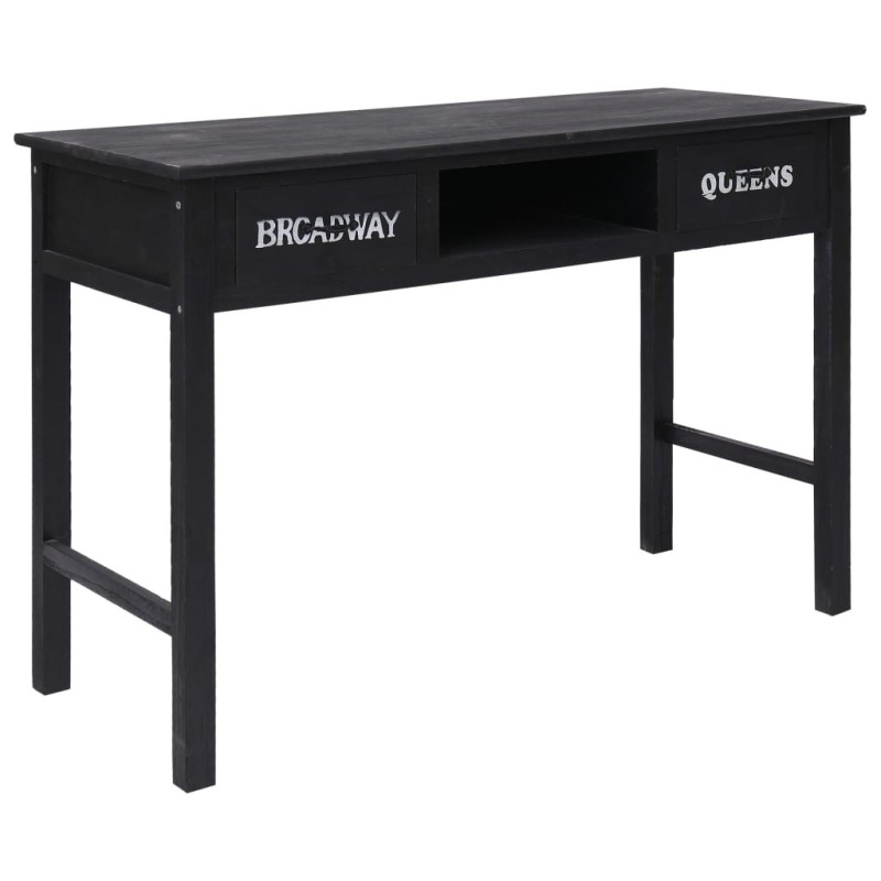 Table console Noir 110x45x76 cm Bois 631126631126