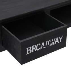 Table console Noir 110x45x76 cm Bois 631126631126