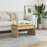 Table basse chêne artisanal 68x50x38 cm bois d'ingénierie 631127631127