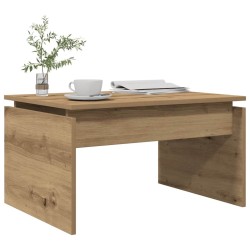 Table basse chêne artisanal 68x50x38 cm bois d'ingénierie 631127631127