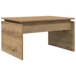 Table basse chêne artisanal 68x50x38 cm bois d'ingénierie 631127631127