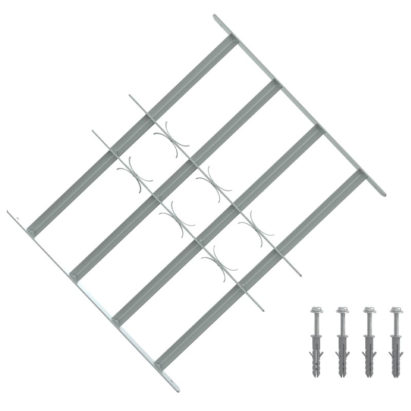 Grille de sécurité pour fenêtres avec 4 barres croisées 3 pcs 631128631128