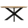 Table à dîner Ø150x76 cm bois de manguier massif brut 631130631130