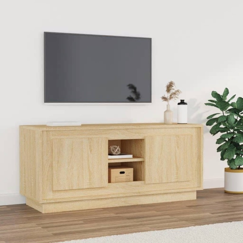 Meuble TV chêne sonoma 102x35x45 cm bois d'ingénierie 631134631134