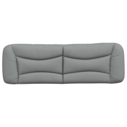 Coussin de tête de lit Hvar gris clair 160 cm tissu 631136631136