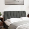 Coussin de tête de lit Hanko gris foncé 120 cm tissu 631137631137
