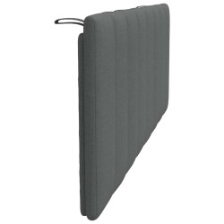 Coussin de tête de lit Hanko gris foncé 120 cm tissu 631137631137