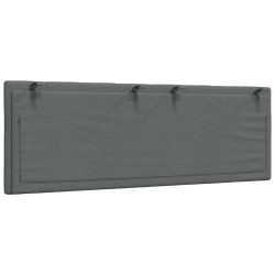 Coussin de tête de lit Hanko gris foncé 120 cm tissu 631137631137