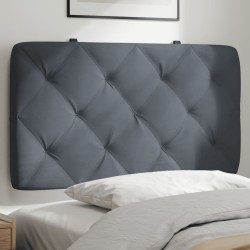 Coussin de tête de lit gris foncé 80 cm velours 631144631144