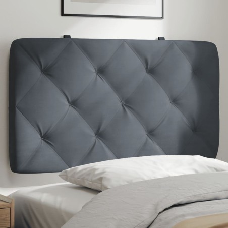 Coussin de tête de lit gris foncé 80 cm velours 631144631144