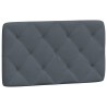 Coussin de tête de lit gris foncé 80 cm velours 631144631144