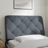 Coussin de tête de lit gris foncé 80 cm velours 631144631144