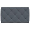 Coussin de tête de lit gris foncé 80 cm velours 631144631144